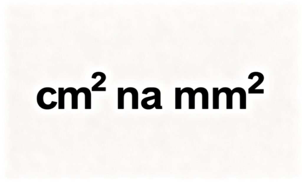 Kalkulator Centymetr kwadratowy na Milimetr kwadratowy