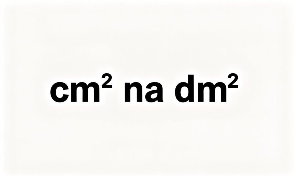 Kalkulator Centymetr kwadratowy na Decymetr kwadratowy