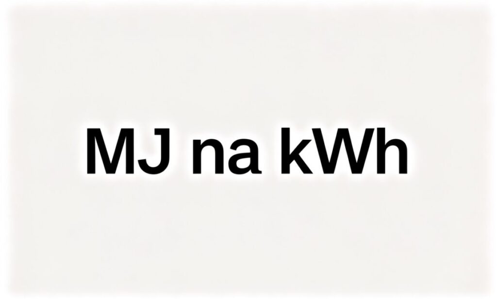 Kalkulator Megadżul na Kilowatogodzina